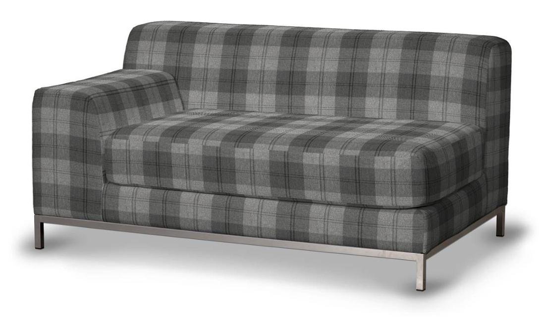 Dekoria Pokrowiec na sofę lewostronną Kramfors 2-osobową krata szaro-grafitowa Sofa Kramfors Edinburgh 625-115-75