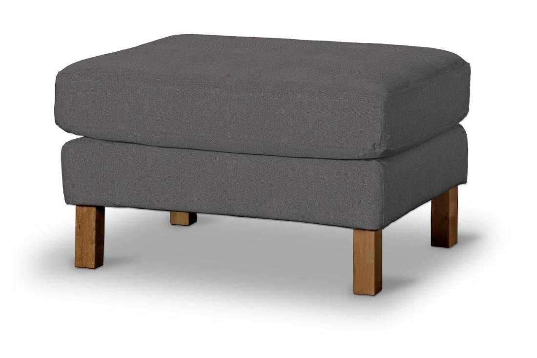 Dekoria pl pl Pokrowiec na podnóżek Karlstad grafitowy 61 x 79 x 44 cm Etna 622-705-35