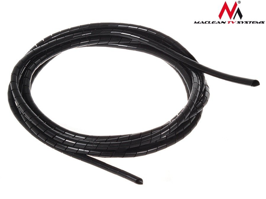 Maclean MCTV-684 B 43132 Osłona maskująca na kable (5*6mm) 3m czarna spirala CEN-43132