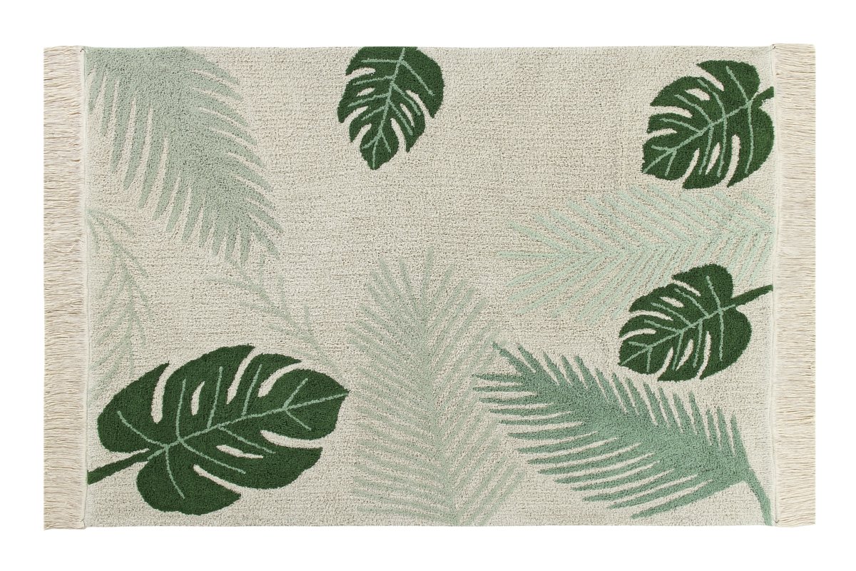 Lorena Canals Dywan, Tropical, 140x200 cm, Kremowy/Zielony