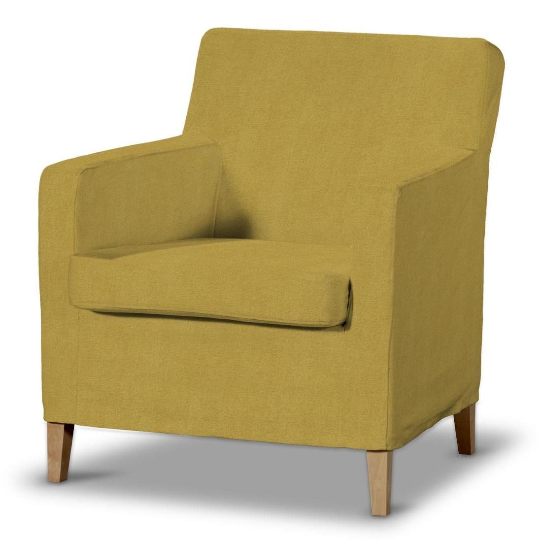 Dekoria pl pl Pokrowiec na fotel Karlstad musztardowy szenil 61 x 56 x 80 cm Etna 621-705-04