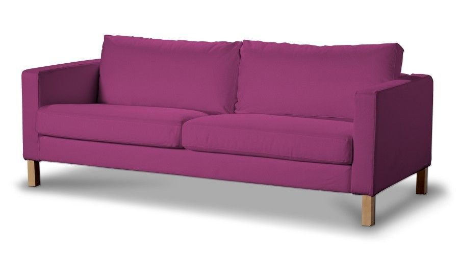 Dekoria pl pl Pokrowiec na sofę Karlstad rozkładaną amarant 224 x 89 x 64 cm Etna 1017-705-23