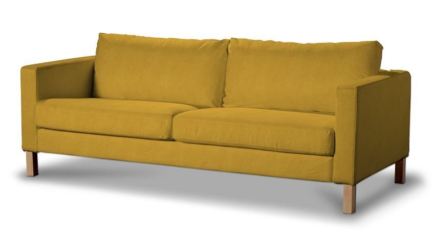 Dekoria pl pl Pokrowiec na sofę Karlstad rozkładaną musztardowy szenil 224 x 89 x 64 cm Etna 1017-705-04