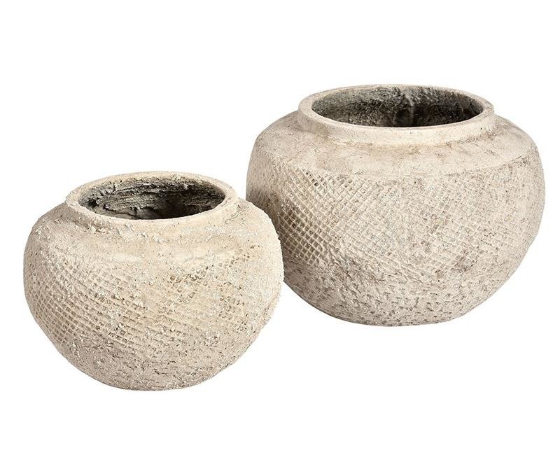 Belldeco SIROCCO Osłonka pękata, beżowa, 27,5x27,5x19 cm