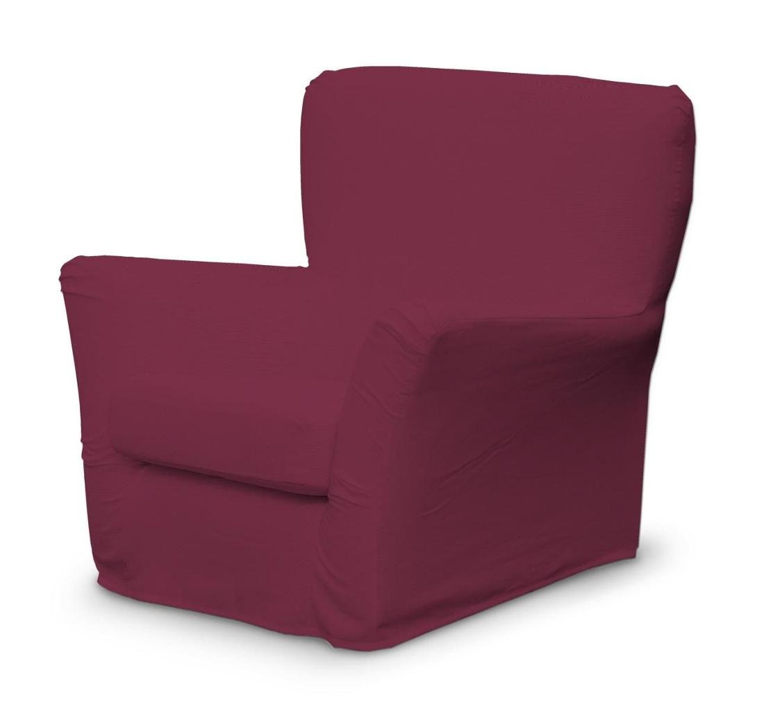 Dekoria Pokrowiec na fotel Tomelilla z zakładkami Plum śliwkowy) 78 x 60 x 88 cm Cotton Panama 649-702-32