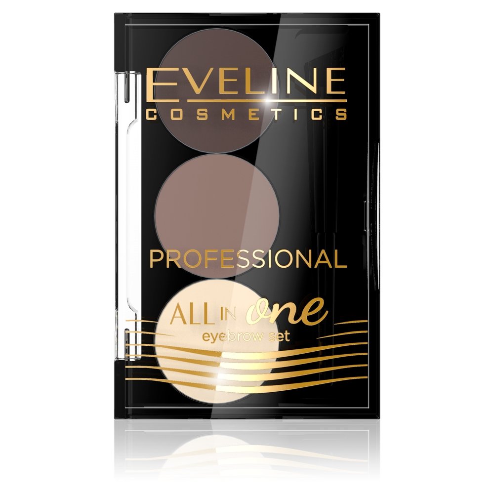 Eveline All in One Eyebrow Set Cienie do brwi nr 01 DARMOWA DOSTAWA DO KIOSKU RUCHU OD 24,99ZŁ