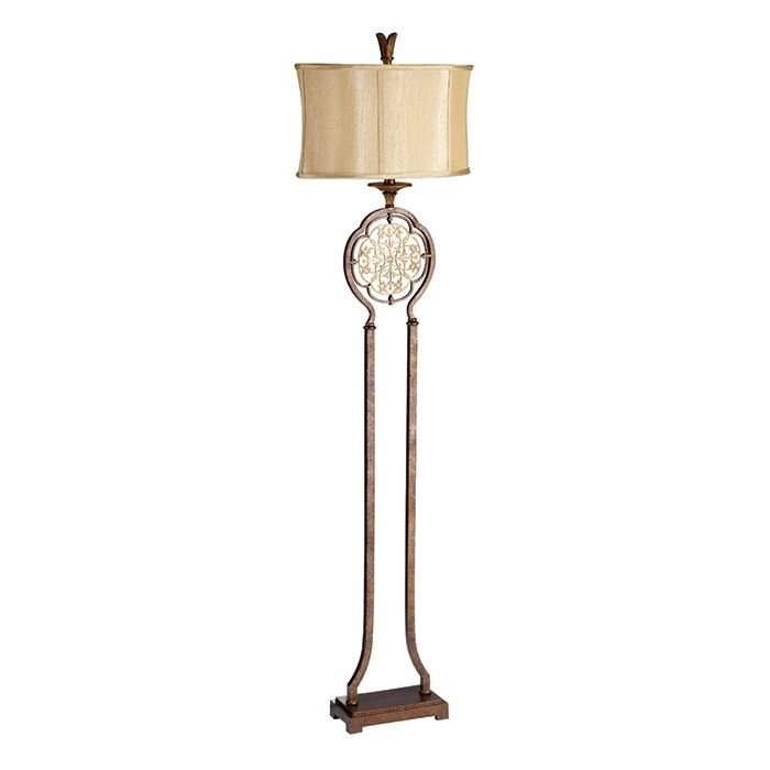 Elstead Lighting Marcella 1Lt Floor Lamp FE/MARCELLA/FL Elstead Lampa podłogowa stylowa abażurowa FE/MARCELLA/FL)