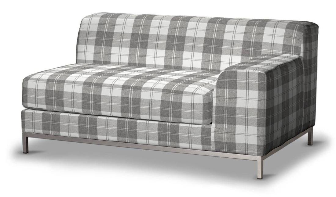 Dekoria Pokrowiec na sofę prawostronną Kramfors 2-osobową krata szaro-biała Sofa Kramfors Edinburgh 639-115-79