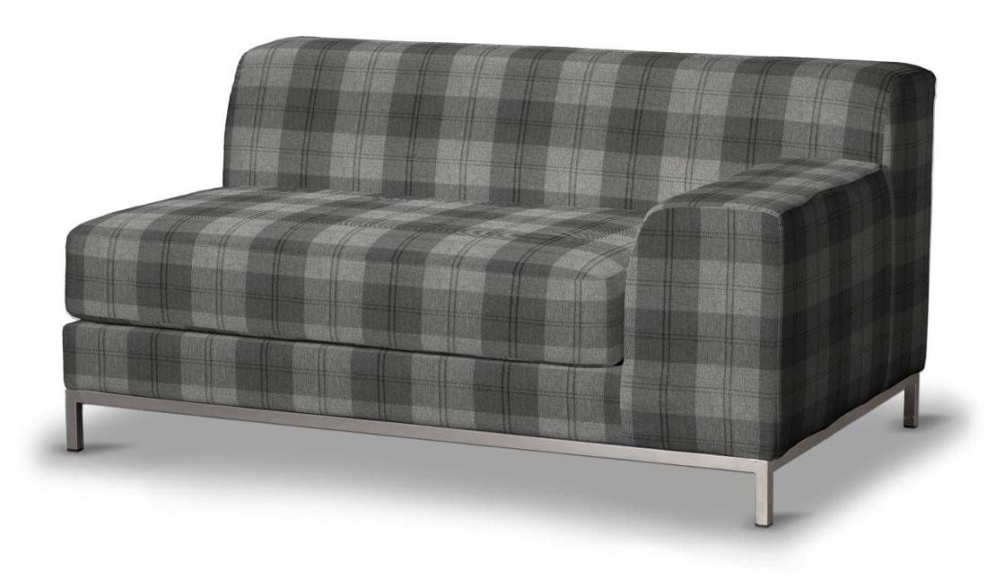 Dekoria Pokrowiec na sofę prawostronną Kramfors 2-osobową krata szaro-grafitowa Sofa Kramfors Edinburgh 639-115-75