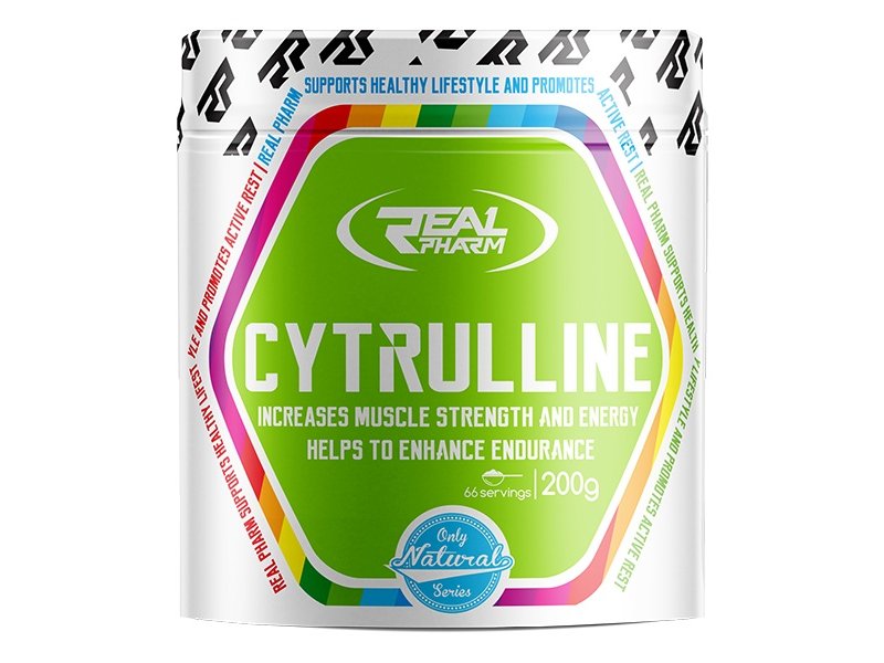 Real Pharm Booster, Citruline, 200 g, truskawka-malina