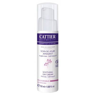 Cattier Kojący krem do twarzy na dzień do skóry wrażliwej Eko, 50 ml