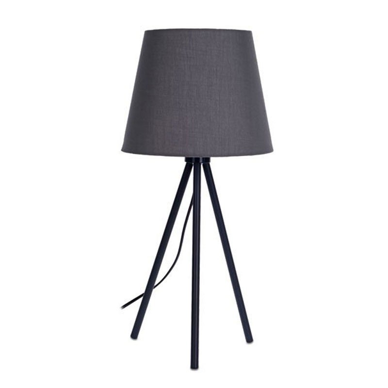 Lampa stołowa nocna, szara, 55x26 cm