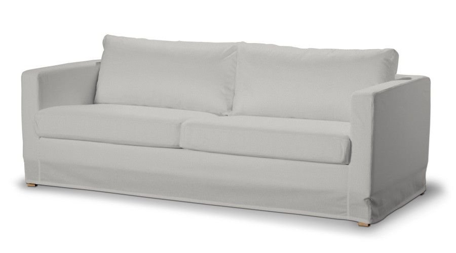Dekoria pl pl Pokrowiec na sofę Karlstad 3-osobową nierozkładaną długi jasny popiel 204 x 89 x 66 cm Etna 5901775086938