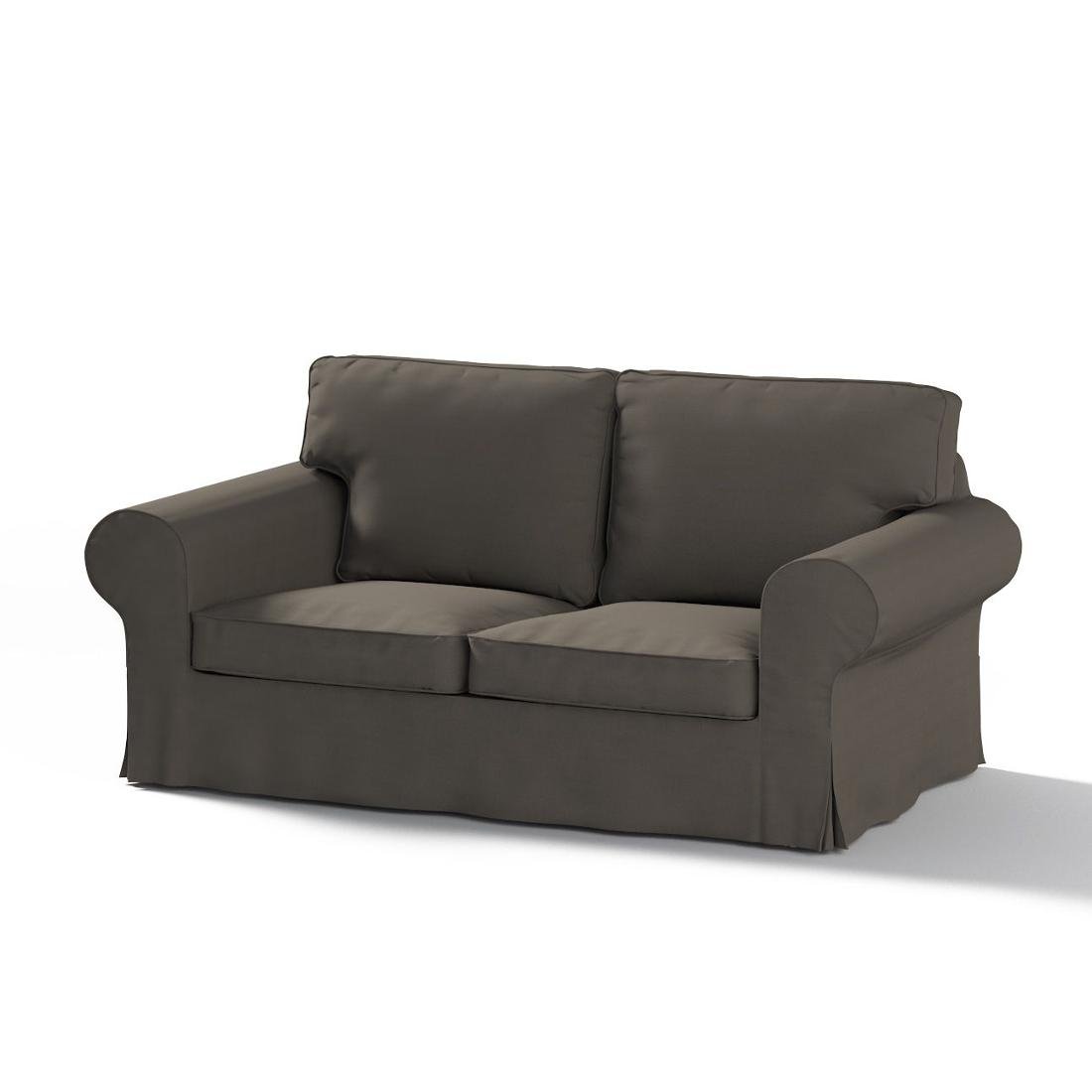 Dekoria Pokrowiec na sofę Ektorp 2-osobową rozkładaną model do 2012 Shadow Grey grafitowy) 195 x 90 x 73 cm Cotton Panama 634-702-08