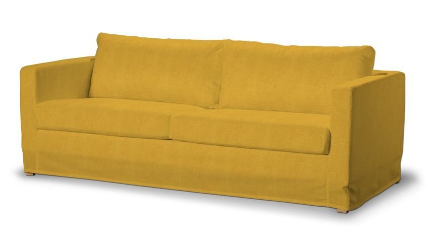 Dekoria Pokrowiec na sofę Karlstad 3-osobową nierozkładaną długi musztardowy szenil Sofa Karlstad 3-osobowa Etna 616-705-04