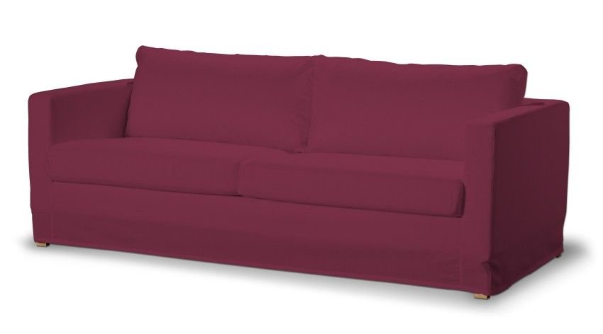 Dekoria pl pl Pokrowiec na sofę Karlstad 3-osobową nierozkładaną długi Plum śliwkowy) 204 x 89 x 66 cm Cotton Panama 616-702-32