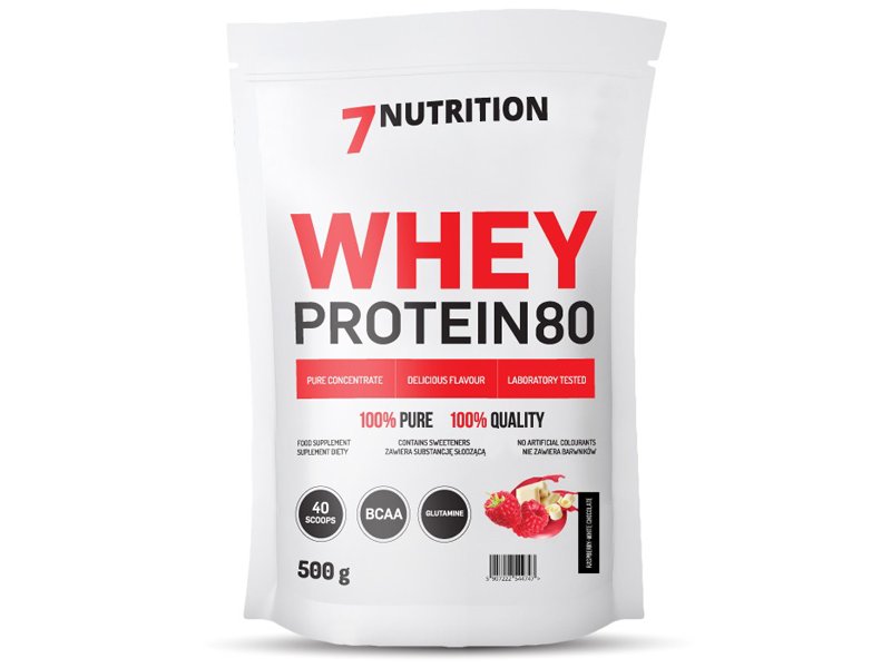 7Nutrition Odżywka białkowa, Whey Protein 80, słony karmel, 500 g