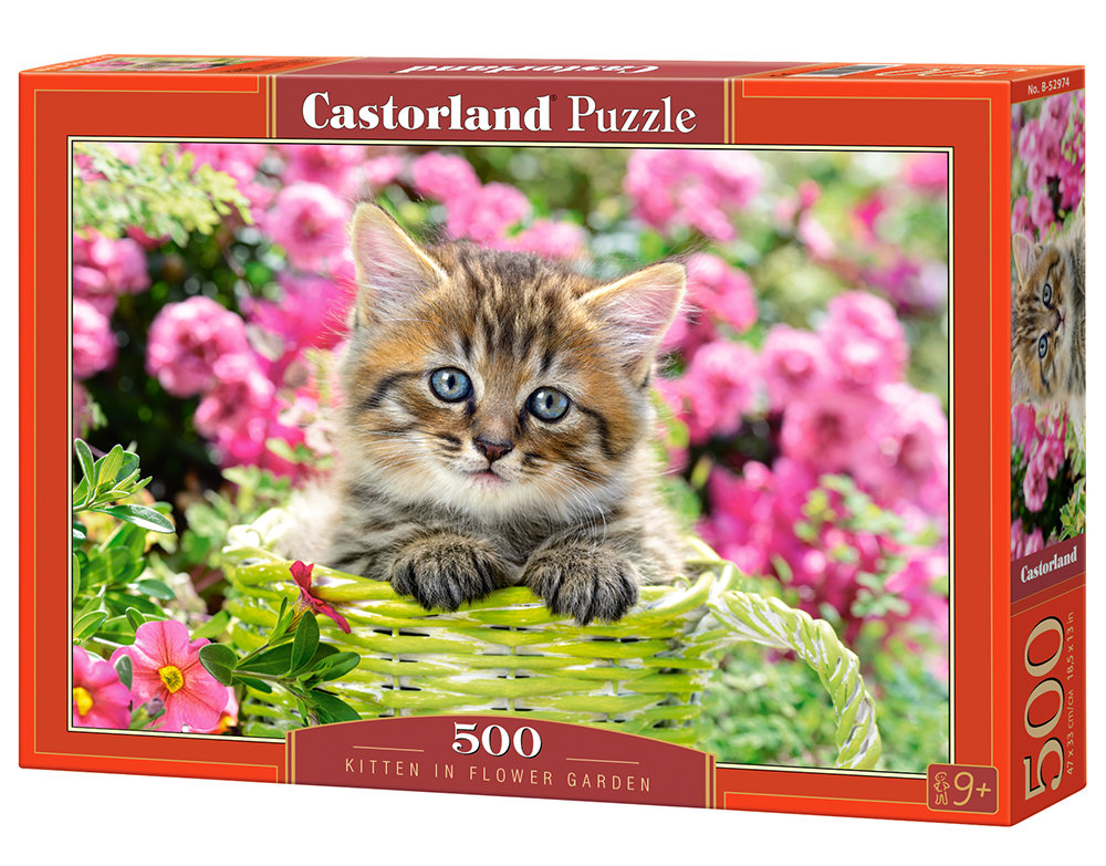 Castorland Puzzle Kitten In Flower Garden 500