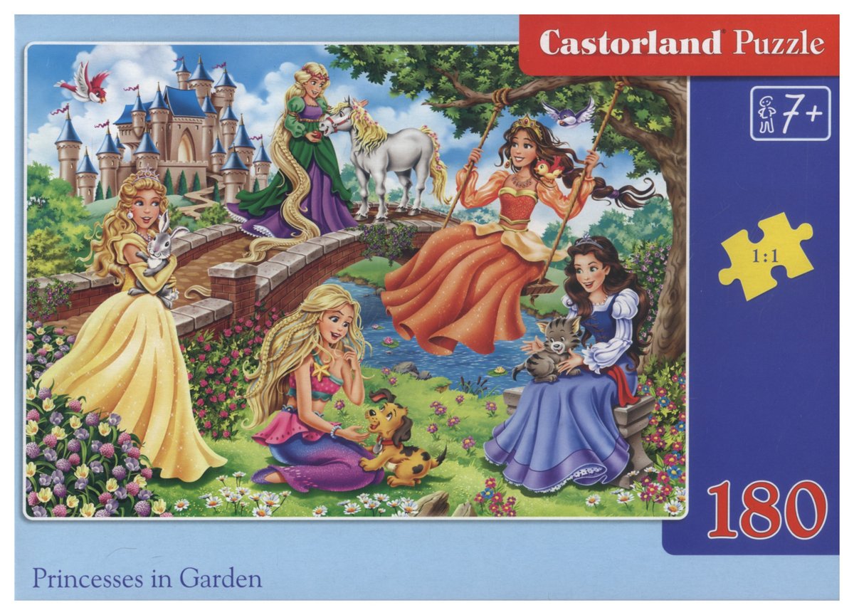 Castorland Puzzle 180 elementów. Księżniczki w ogrodzie