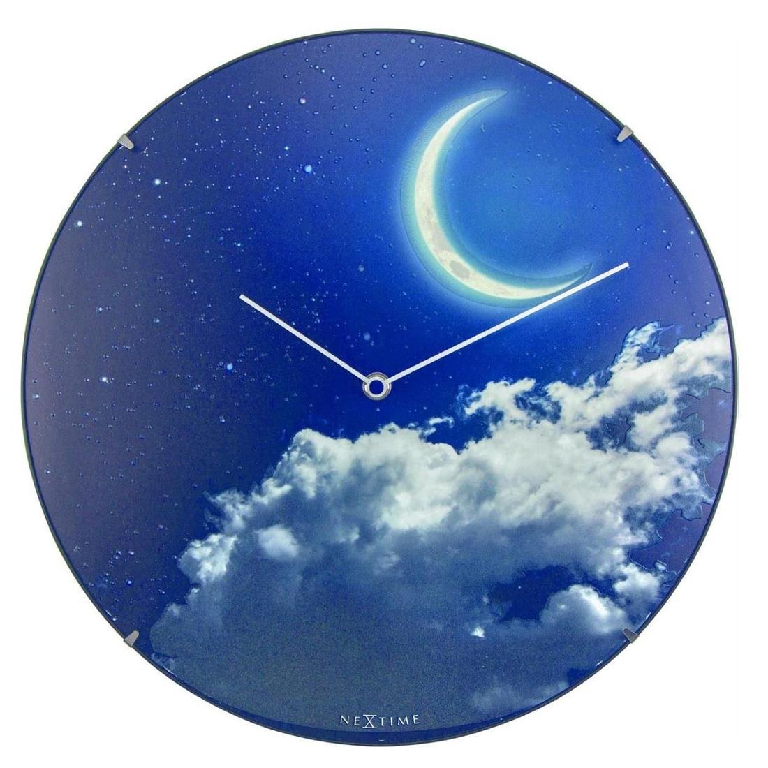 Nextime Zegar ścienny New Moon Dome, niebieski, 35x5 cm