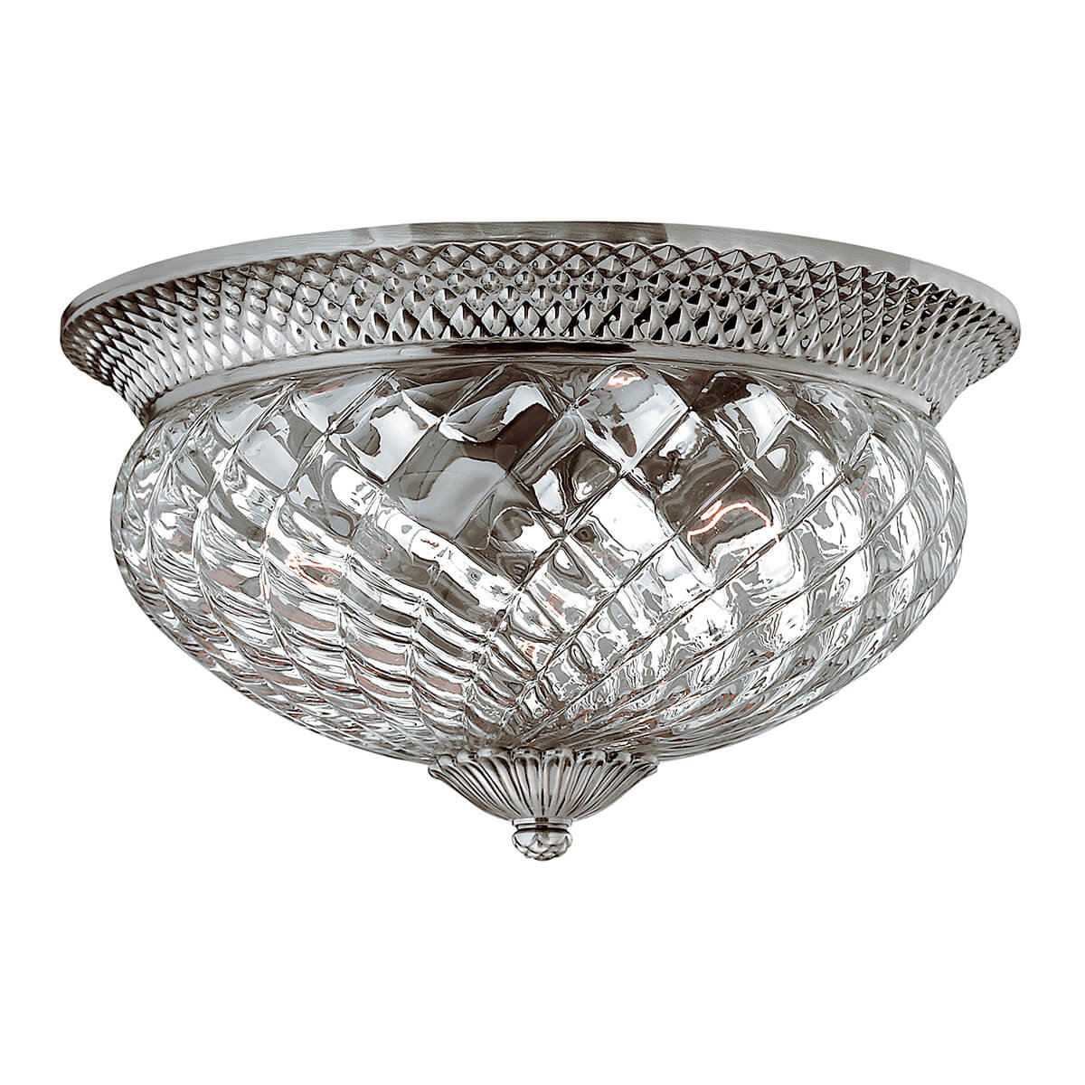 Elstead Lighting Duża lampa sufitowa Plantation, stary nikiel