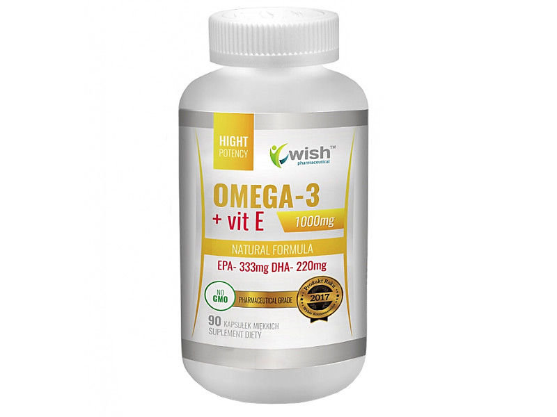 Wish Omega 3 + Vitamina E, 90 kapsułek