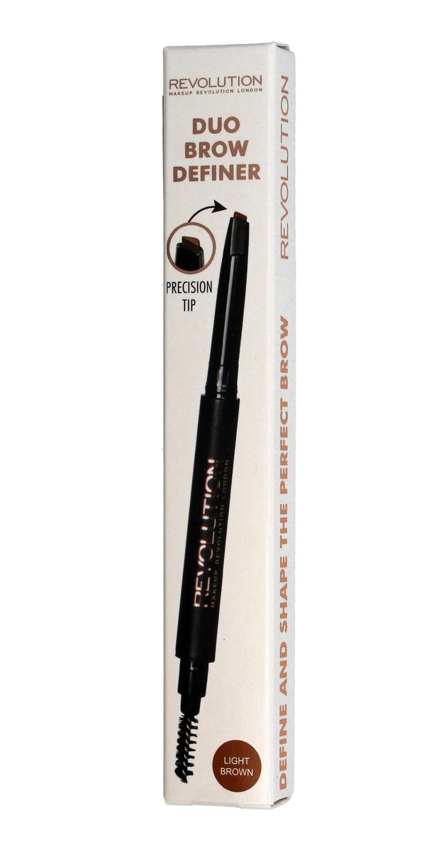 Makeup Revolution Duo Brow Definer precyzyjny ołówek do brwi odcień Light Brown 0,15 g