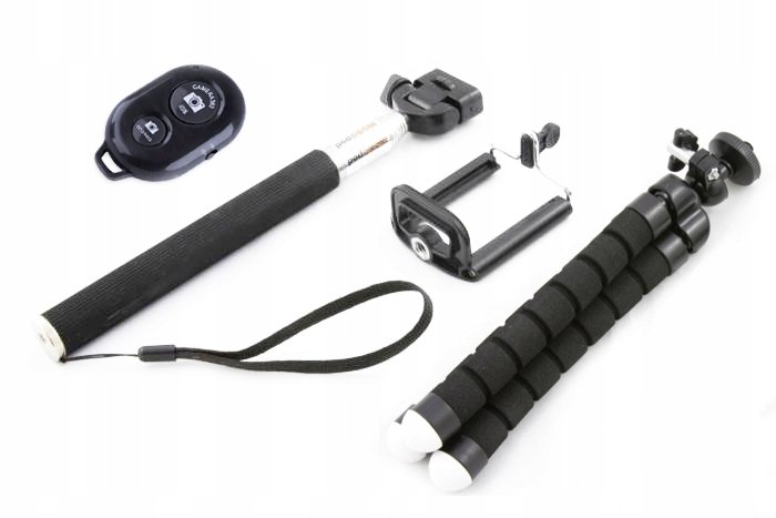 XREC Selfie stick Zestaw Selfie 4w1 Statyw Elastyczny Pilot Monopod Uchwyt Na Telefon Smartfon