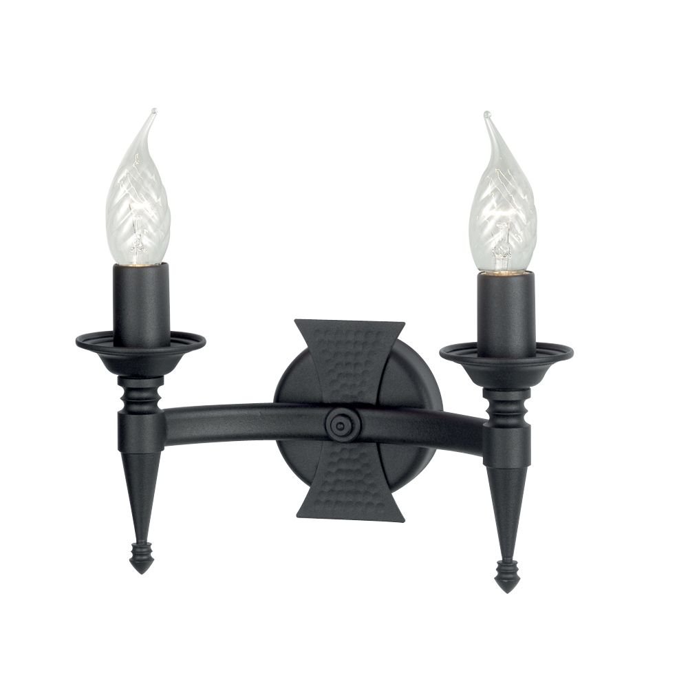 Elstead Lighting 2-punktowa lampa ścienna SAXON czarna