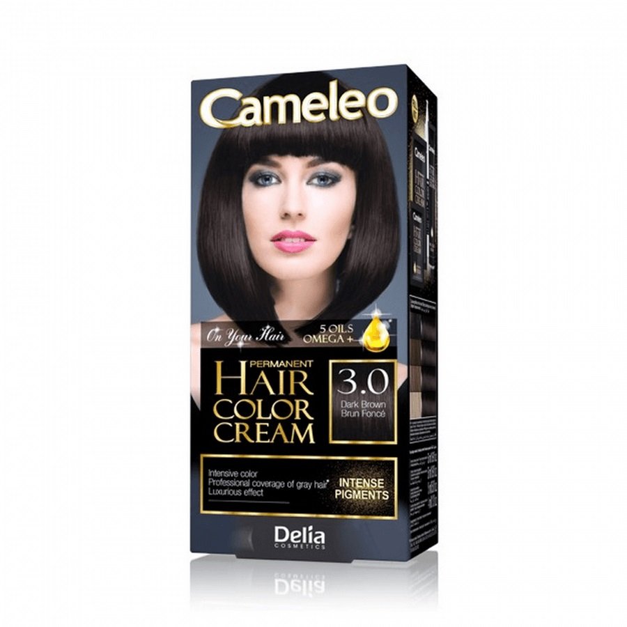 DELIA Cosmetics Cameleo HCC Farba permanentna Omega+ nr 3.0 Dark Brown 1op