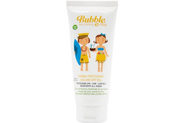 Bubble&CO Bubble&CO - Krem Przeciwsłoneczny dla Dzieci I Niemowląt SPF 50 z Filtrami Mineralnymi, 100 ml, 0m+