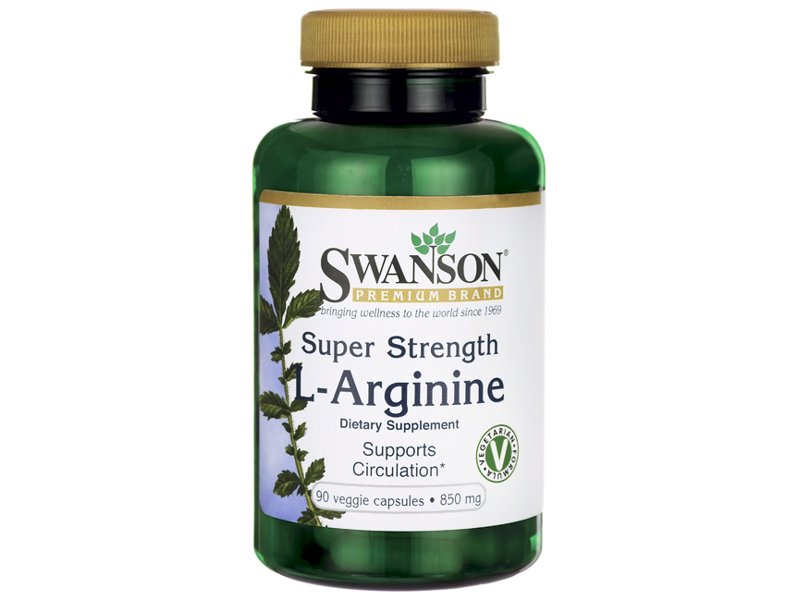 SWANSON L-Arginina Forte, 850 mg, 90 kapsułek