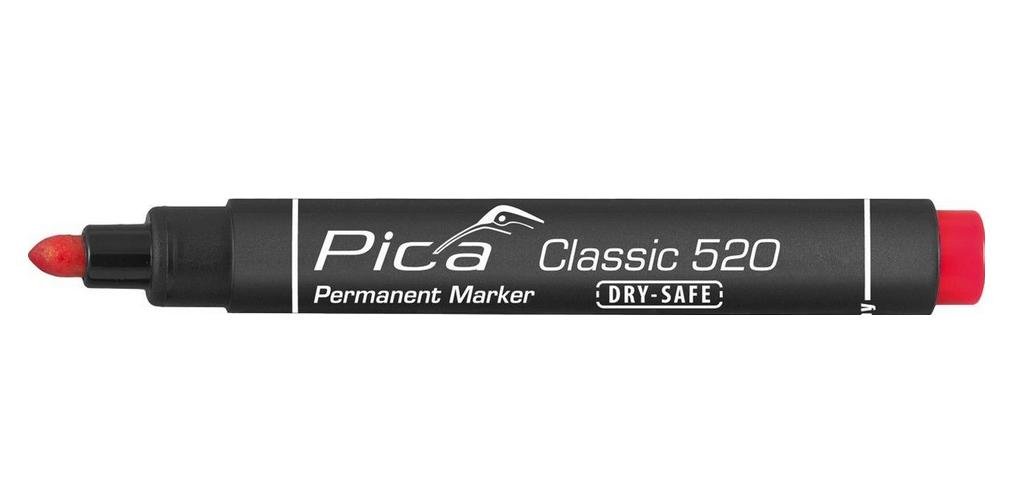 VSA Van Spijk Pica Classic Marker permanentny Dry-Safe, 1 - 4 mm, okrągły, czerwony (PI52040)
