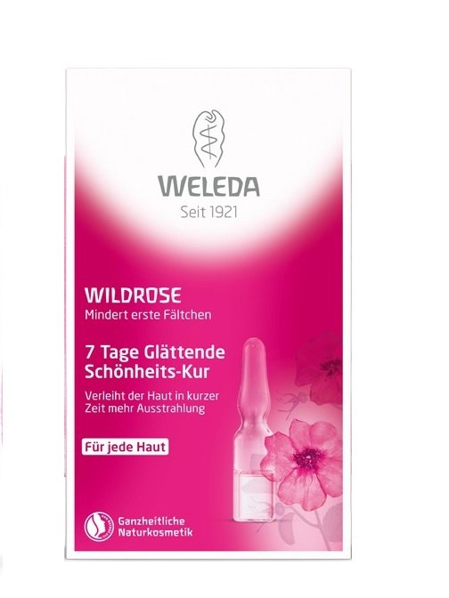 Weleda Wild Rose 7 Days Smoothing Treatment 7-dniowa kuracja wygładzająca z dziką różą w ampułkach 7x0,8ml