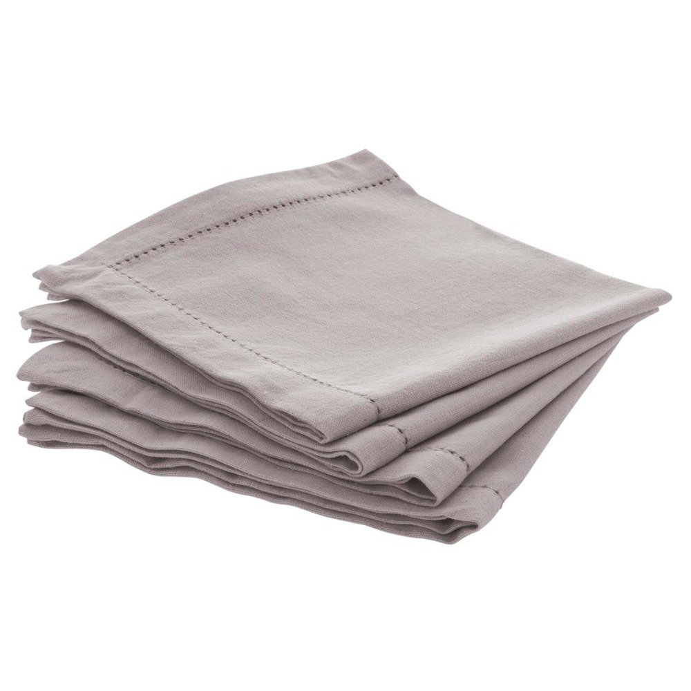 Atmosphera Créateur d'intérieur Atmosphera Créateur dintérieur Serwetki bawełniane CHAMBRAY kolor szary 4 szt 40 x 40 cm 146341B
