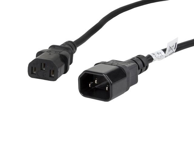 LANBERG LANBERG Przedłużacz kabla zasilającego IEC 320 C13 C14 VDE 1.8M czarny (CA-C13E-11CC-0018-BK)