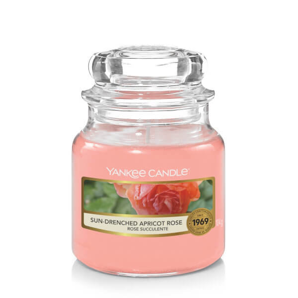 Yankee Candle Świeca zapachowa mały słój Sun-Drenched Apricot Rose 104g (52525-uniw)