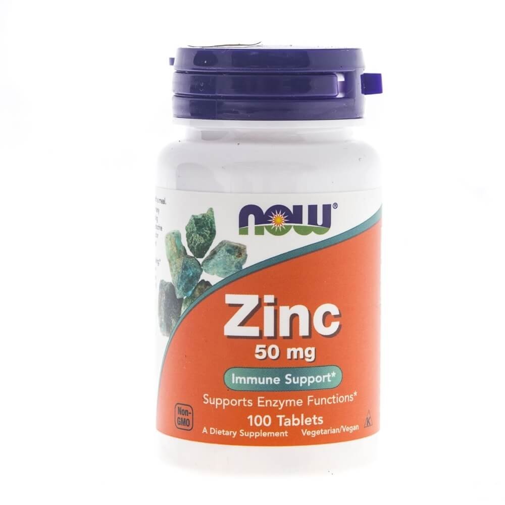 Now Foods Zinc Cynk) 50 mg 100 tabletek NOW1520