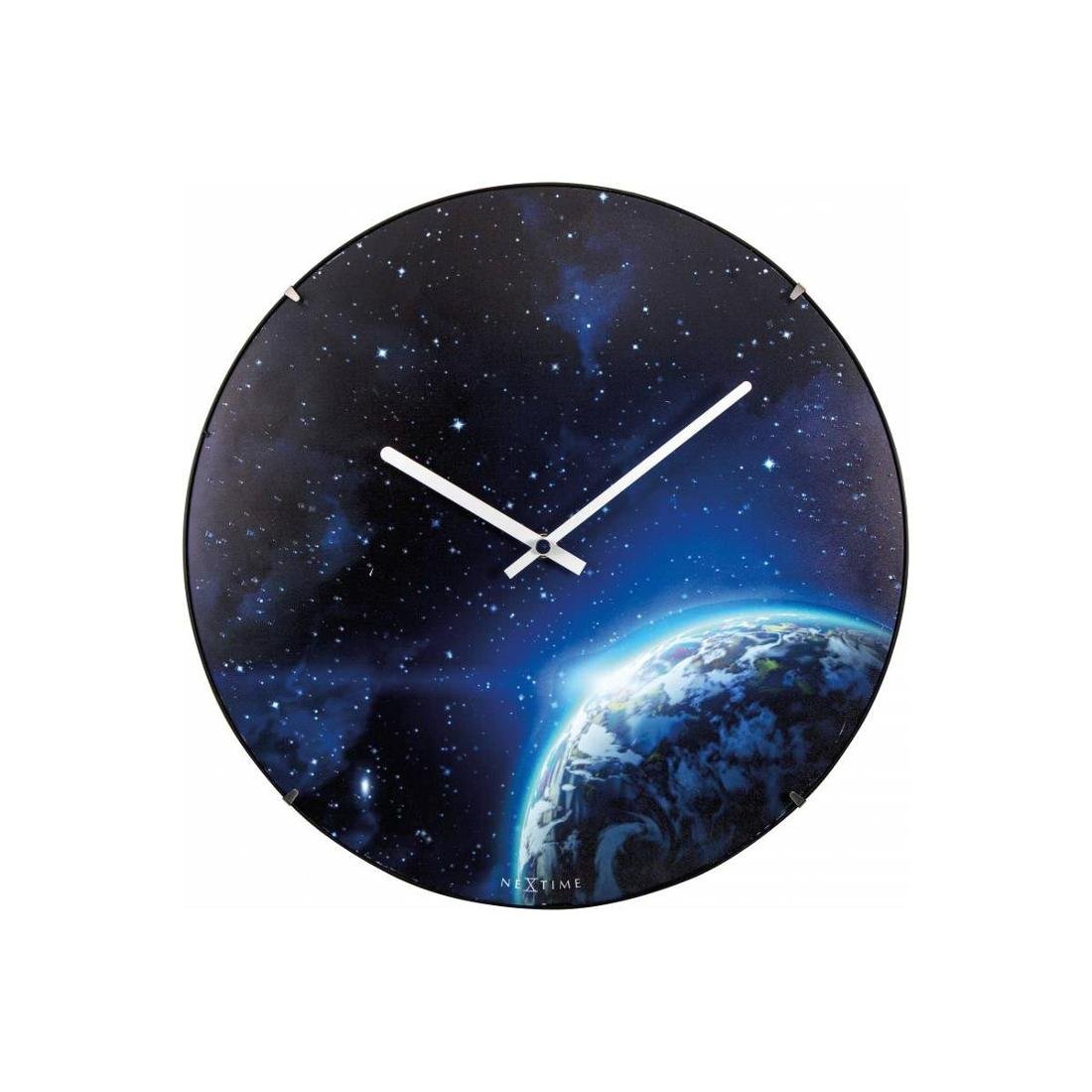 Nextime Zegar ścienny Globe Dome, czarny, granatowy, 35x5 cm