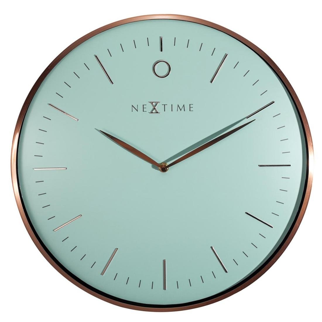 Nextime Zegar ścienny Glamour, turkusowy, 40x4,8 cm