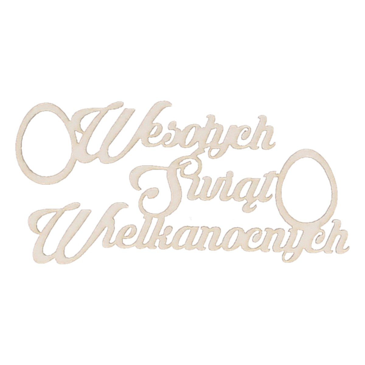 EKO-DECO, napis, Wesołych Świąt Wielkanocnych z pisankami, tekturowy