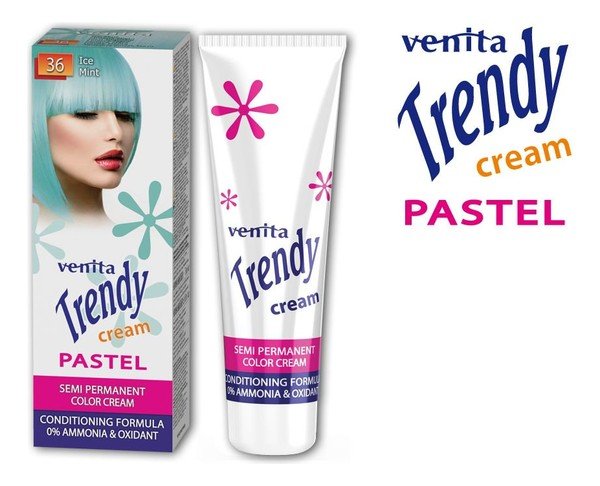 Venita Trendy Cream Pastel, krem do koloryzacji włosów, 36 Mroźna Mięta
