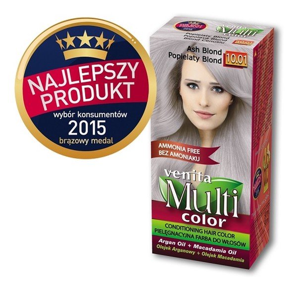 Zdjęcia - Farba do włosów Multi VENITA  bez amoniaku  Color - 10.01 Ash Blond 1op. 