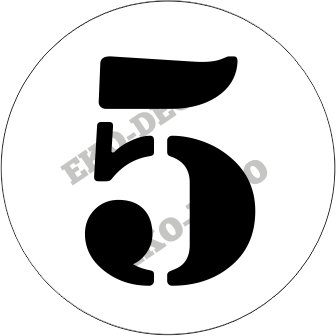 EKO-DECO, stempel, cyferka 5