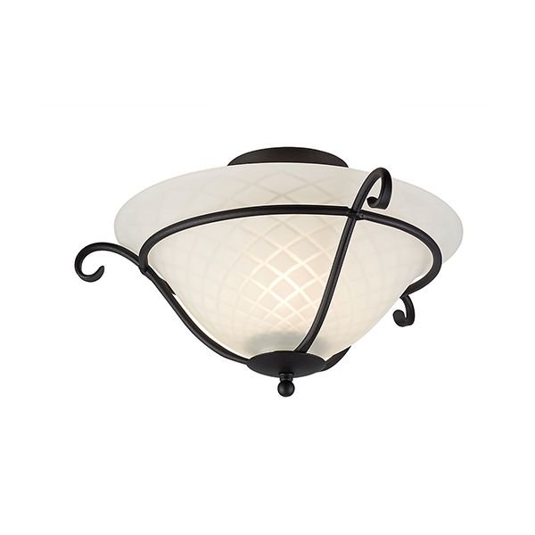 Elstead Lighting Torchiere Flush Black TCH/F BLACK Elstead Plafon stylowa TCH/F BLACK )