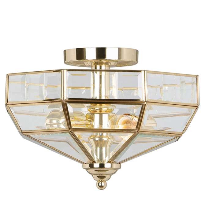Elstead Lighting Old Park Polished Brass OLD PARK PB Elstead Lampa sufitowa stylowa OLD PARK PB)