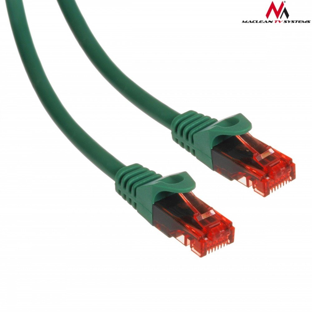 Maclean MCTV-302 G 47275 Przewód kabel patchcord UTP cat6 wtyk-wtyk 2m zielony CEN-47275