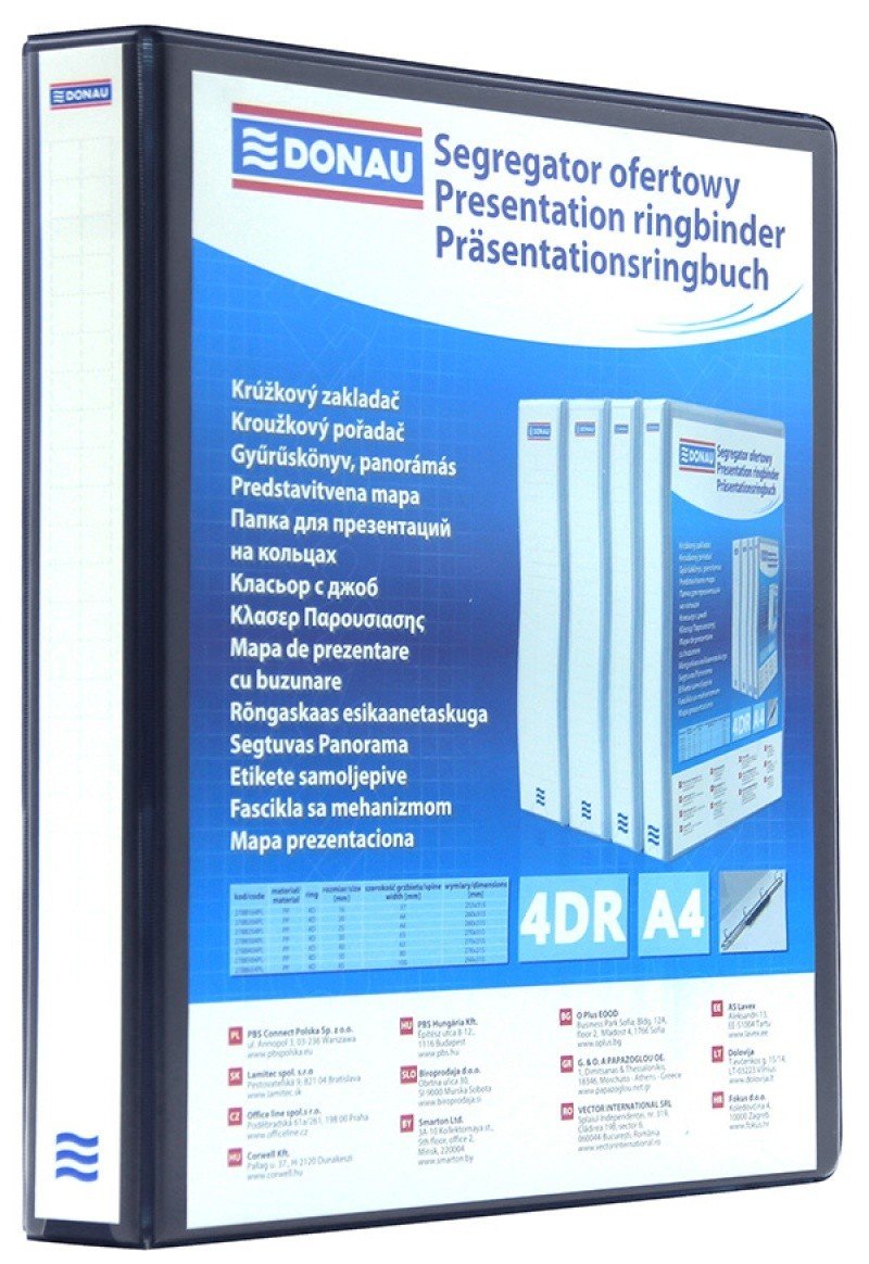 Donau Segregator ofertowy PP, A4/4RD/40, czarny 2788404PL-01