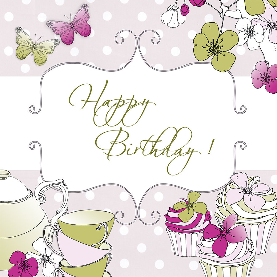 Karnet Swarovski kwadrat Urodziny muffinki Clear Creations LETNIA WYPRZEDAŻ DO 80%