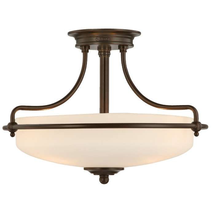 Elstead Lighting Griffin Semi-Flush Lights QZ/GRIFFIN/SFSPN Elstead lampa wisząca stylowa QZ/GRIFFIN/SFSPN)